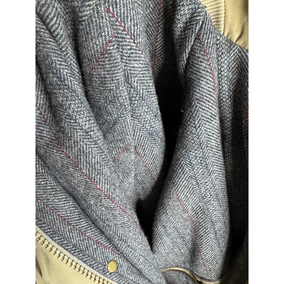 Vintage LL Bean Khaki Tan Stadium Parka Overcoat Mens Wool Lined M Men's - Picture 5 of 7